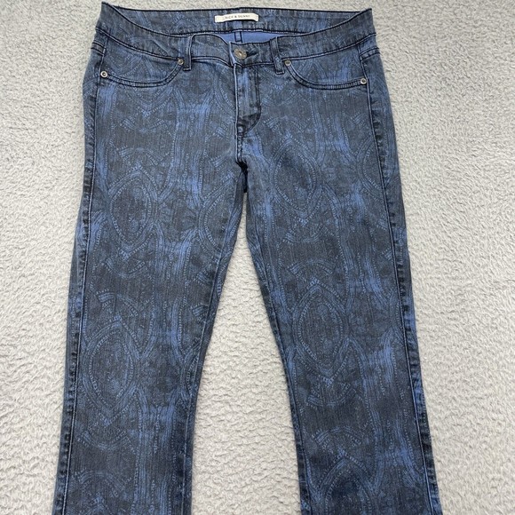 Rich & Skinny Jeans Womens 28 Blue Black Rockstar Skinny Leg Goth Academia Punk - Picture 2 of 14